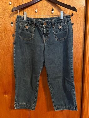 Women's Dark Blue Denim Capris